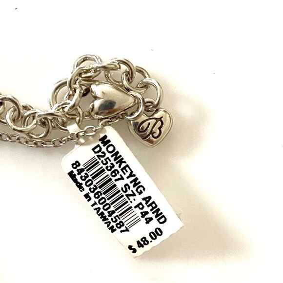 NWT Brighton Monkeying Around Collectible Pendant Necklace Silver Plated - Picture 5 of 5